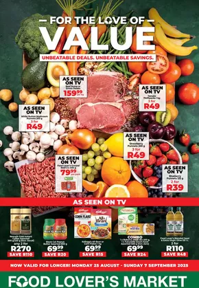 Food Lover's Market catalogue in Soshanguve | Food Lover's Market weekly specials | 2025-08-25T00:00:00.000Z - 2025-09-07T00:00:00.000Z