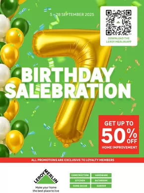 Leroy Merlin catalogue in Soweto | Birthday Salebration | 2025-09-05T00:00:00.000Z - 2025-09-28T00:00:00.000Z