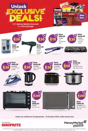 Shoprite catalogue in Brakpan | Shoprite Money Market Exclusive Deals 22 September - 12 October | 2025-10-22T00:00:00.000Z - 2025-11-12T00:00:00.000Z
