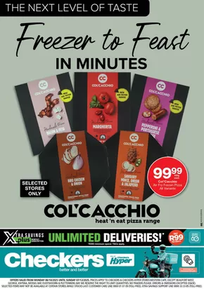 Checkers catalogue in Cape Town | Checkers Col'Cacchio Promotion 6 October | 2025-10-05T00:00:00.000Z - 2025-12-07T00:00:00.000Z