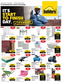 Builders catalogue | Builders Inland : It's Start to Finish Day | 2025-10-07T00:00:00.000Z - 2025-12-16T00:00:00.000Z