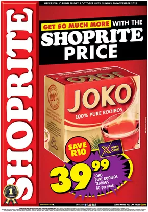 Shoprite catalogue in Bloemfontein | Top offers for all bargain hunters | 2025-11-03T00:00:00.000Z - 2025-12-30T00:00:00.000Z