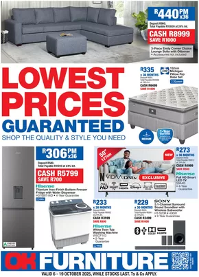 OK Furniture catalogue in Makhado | Top offers for all bargain hunters | 2025-10-08T00:00:00.000Z - 2025-10-22T00:00:00.000Z