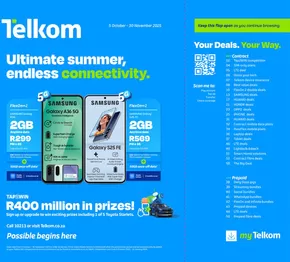 Telkom catalogue in Centurion | Ultimate summer, endless connectivity. | 2025-10-08T00:00:00.000Z - 2025-11-30T00:00:00.000Z