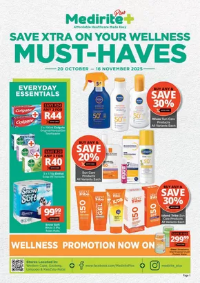 MediRite catalogue in Port Elizabeth | Save Xtra On Your Wellness Must-Haves | 2025-10-20T00:00:00.000Z - 2025-11-16T00:00:00.000Z