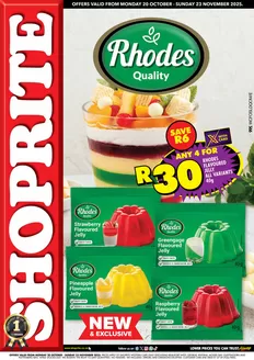 Shoprite catalogue in Wellington | Shoprite Rhodes Savings Western Cape 20 October - 23 November | 2025-11-20T00:00:00.000Z - 2025-12-23T00:00:00.000Z