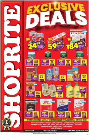 Shoprite catalogue | Shoprite Price Exclusive Eastern Cape 20 October - 26 October | 2025-11-20T00:00:00.000Z - 2025-11-26T00:00:00.000Z