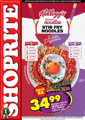 Shoprite catalogue | Shoprite Kellogg's Savings KwaZulu-Natal 20 October - 9 November | 2025-11-20T00:00:00.000Z - 2025-12-09T00:00:00.000Z