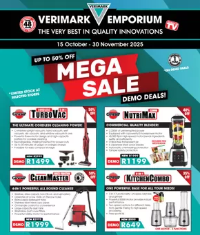 Verimark catalogue in Cape Town | Mega Sale | 2025-10-22T00:00:00.000Z - 2025-11-30T00:00:00.000Z