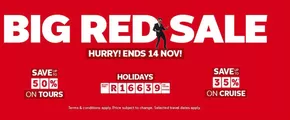 Flight Centre catalogue in Johannesburg | Big Red Sale | 2025-10-24T00:00:00.000Z - 2025-11-14T00:00:00.000Z