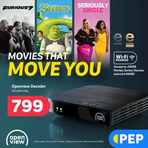 PEP catalogue in Durban | Movies that move you | 2025-10-27T00:00:00.000Z - 2025-11-26T00:00:00.000Z
