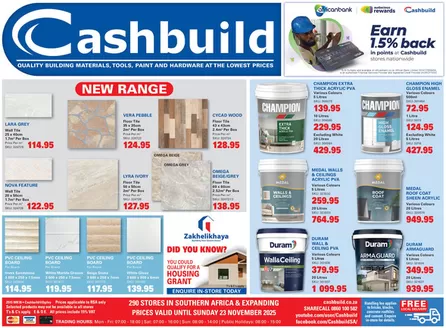 Cashbuild catalogue in Tembisa | Cashbuild weekly specials | 2025-10-31T00:00:00.000Z - 2025-11-23T00:00:00.000Z