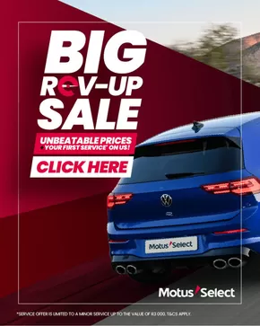 Motus Select catalogue in Durban | Big rev-up sale | 2025-11-03T00:00:00.000Z - 2025-11-17T00:00:00.000Z