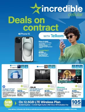 Incredible Connection catalogue in Springs | Deals On Contract With Telkom | 2025-11-03T00:00:00.000Z - 2025-11-30T00:00:00.000Z