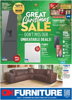 OK Furniture catalogue in Johannesburg | Latest deals OK Furniture | 2025-11-03T00:00:00.000Z - 2025-11-23T00:00:00.000Z
