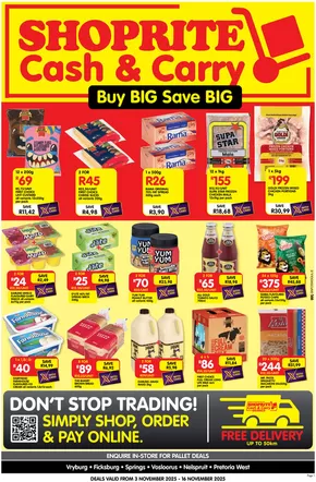 Shoprite catalogue in Brakpan | Top deals and discounts | 2025-12-03T00:00:00.000Z - 2025-12-16T00:00:00.000Z