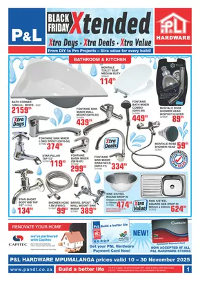 Cashbuild catalogue in Port Elizabeth | Top deals for all customers | 2025-11-10T00:00:00.000Z - 2025-11-30T00:00:00.000Z