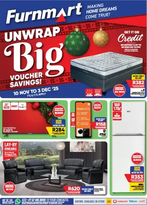 Furnmart catalogue in Polokwane | Unwrap Big Voucher Savings! | 2025-11-10T00:00:00.000Z - 2025-12-03T00:00:00.000Z