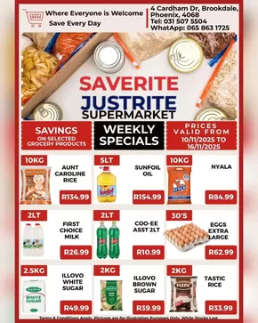 Saverite catalogue in Port Elizabeth | Weekly Specials | 2025-11-10T00:00:00.000Z - 2025-11-16T00:00:00.000Z