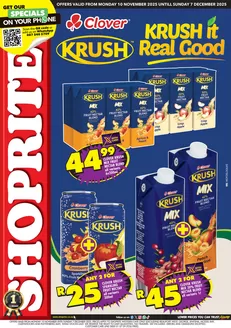 Shoprite catalogue in Wellington | Shoprite Clover Krush Savings Western Cape 10 November - 7 December | 2025-11-10T00:00:00.000Z - 2025-12-07T00:00:00.000Z