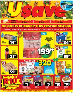 Usave catalogue in Cape Town | wcusavechristmassavings24nov07dec2025 | 2025-11-24T00:00:00.000Z - 2025-12-07T00:00:00.000Z