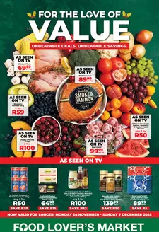 Food Lover's Market catalogue | For The Love of Value - Eastern Cape - 24 Nov - 7 Dec 2025 | 2025-11-23T00:00:00.000Z - 2025-12-07T00:00:00.000Z