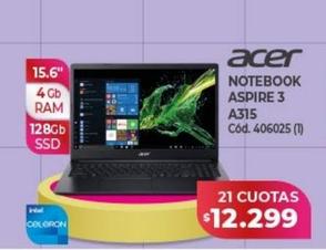 notebook ACER Aspire 3 A315