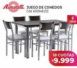 juego de comedor Aimaretti 6 sillas