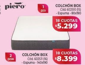Piero colchón box 1pza
