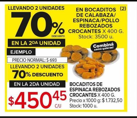 bocaditos de espinaca rebozados crocantes x 400g