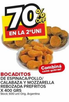 Bocaditos de espinaca x 400g