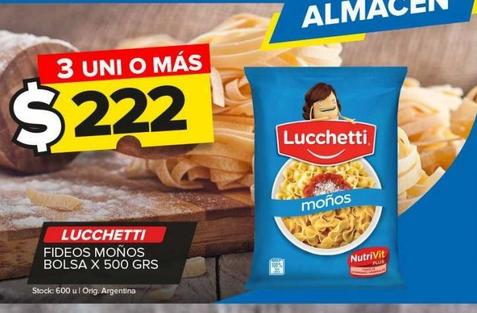 fideos Lucchetti moños bolsa x 500g