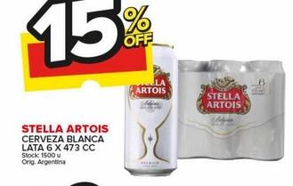 Cerveza Stella Artois 6 x 473cc