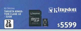 Tarjeta de memoria Kingston 32GB