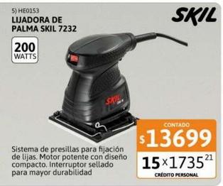Lijadora orbital Skil 7232 200W 220V con 1 lija
