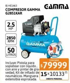 Compresor Gamma 50 Litros con Kit