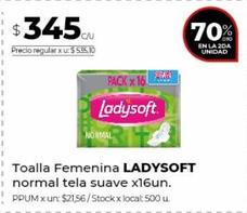 Toallas femeninas Ladysoft x 16un
