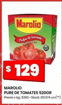 Puré de tomate Marolio 520g
