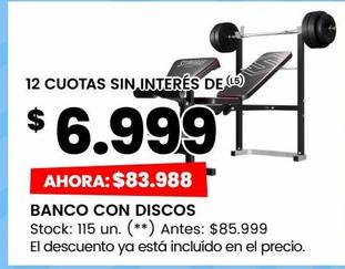 BANCO CON DISCOS