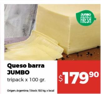 Queso de barra Jumbo x 100g