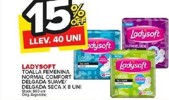 Toallas Femenina Ladysoft 
