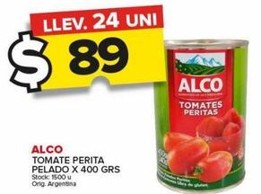 Tomate perita pelado Alco x 400g