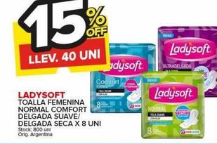 Toalla femenina Ladysoft x 8un
