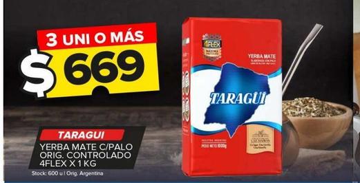 Yerba mate Taraguí 4flex x 1kg