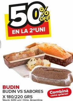 Budín vs sabores x 180/220g