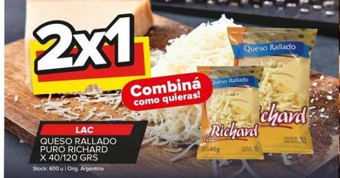 Queso rallado puro richard Lac x 40/120g