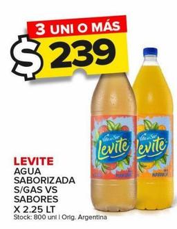 Agua con sabor Levité x 2.25L