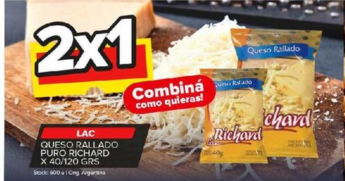Queso rallado puro richard Lac x 40/120g