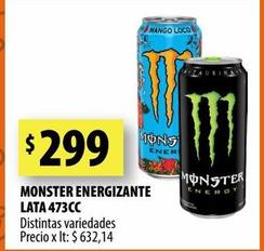 Bebida energética Monster 473cc