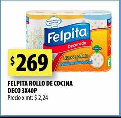 Rollo de cocina Felpita 3x40p